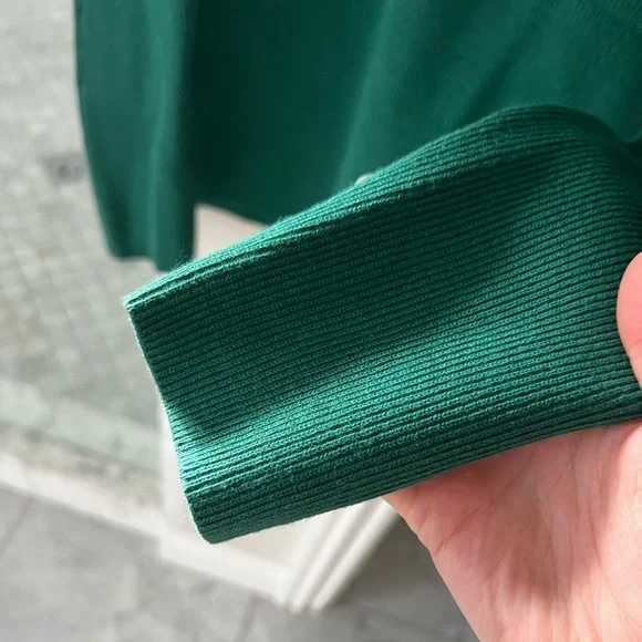 CLEARANCE Women’s Medium Green Orvis Long Sleeve Turtleneck Sweater - Picture 2 of 9